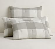 Details about   Pottery Barn Greer Stripe Comforter Set Gray Queen 2 Standard Shams Striped New 