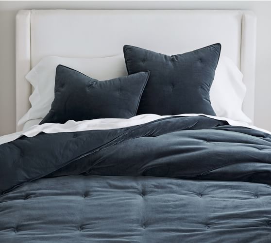 Velvet Tufted Comforter | Pottery Barn