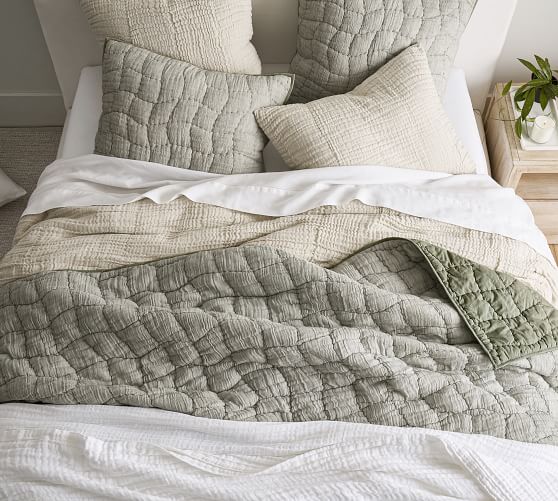 pottery barn cloud linen quilt