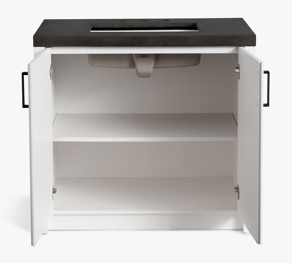 Austen 36" Concrete Top Single Sink Vanity Pottery Barn