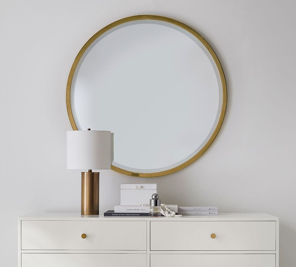 Layne Round Wall Mirror Pottery Barn