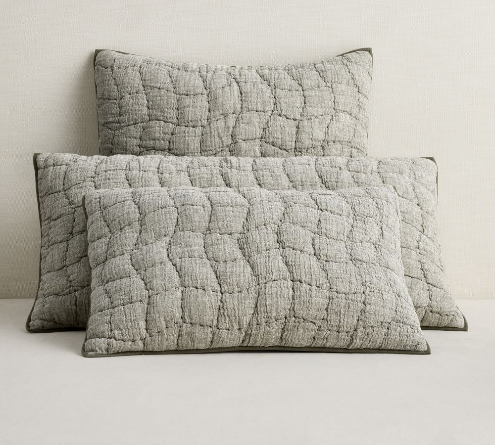 Cloud Linen Handcrafted Quilted Sham | Pottery Barn