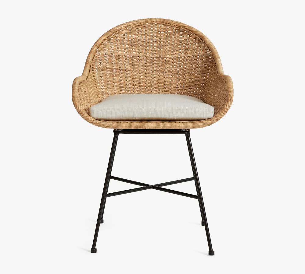 Grove Woven Stationary Swivel Desk Chair Pottery Barn