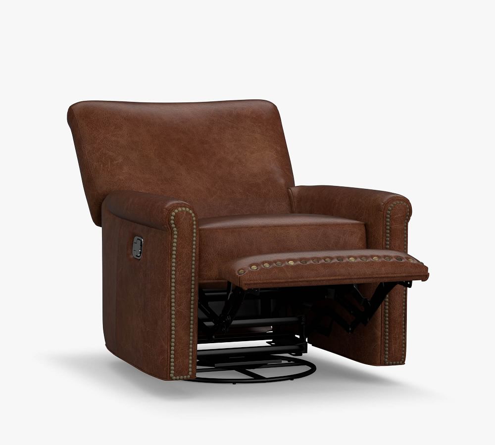 Pottery Barn Irving Leather Recliner