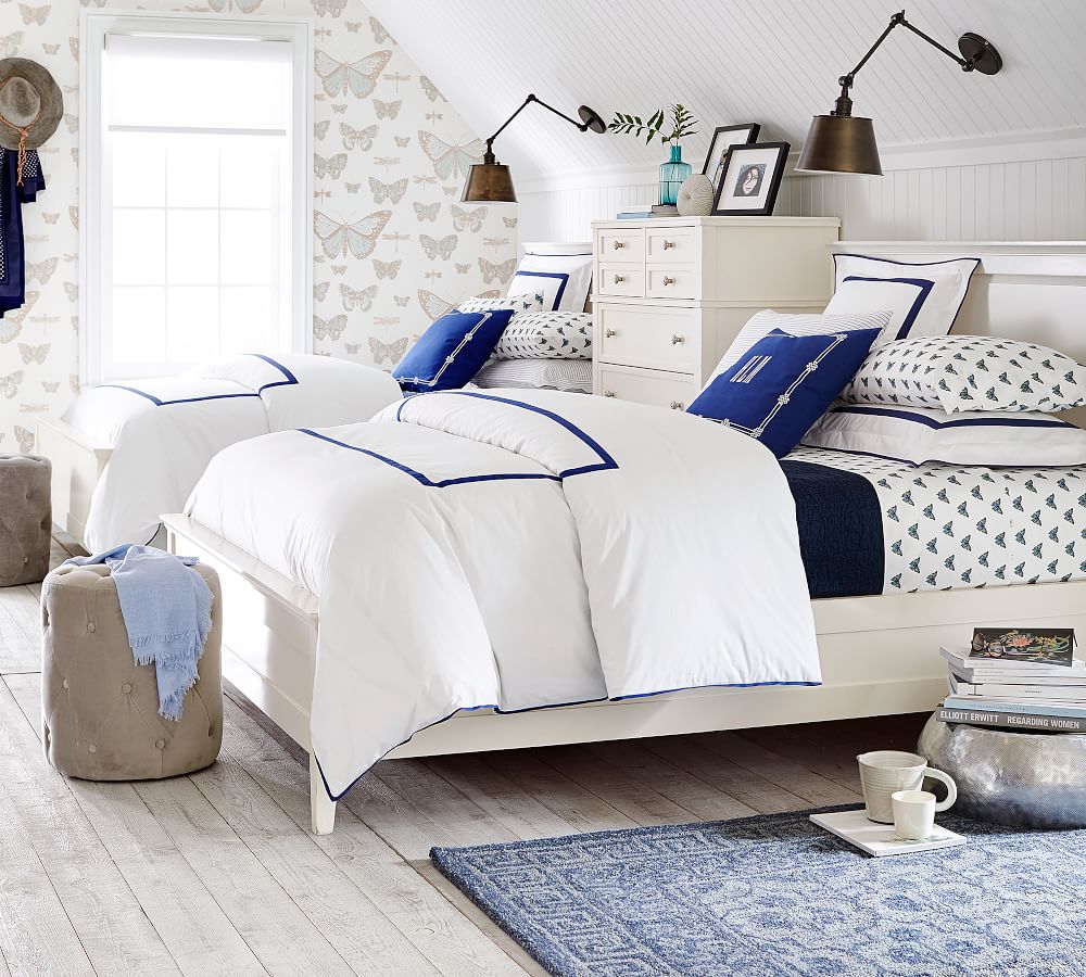 Braylin HandTufted Wool Rug Blue Pottery Barn