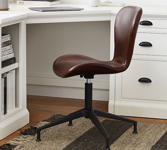 burke upholstered swivel desk chair