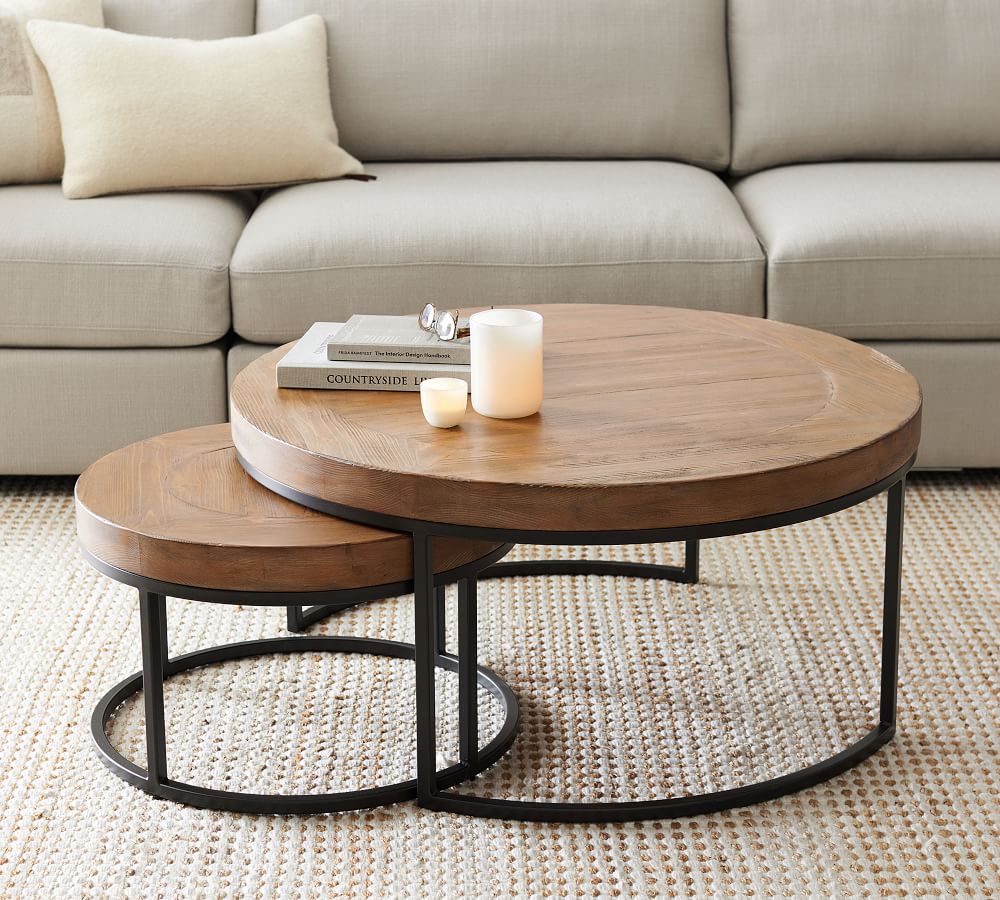 Malcolm Round Nesting Coffee Tables Pottery Barn