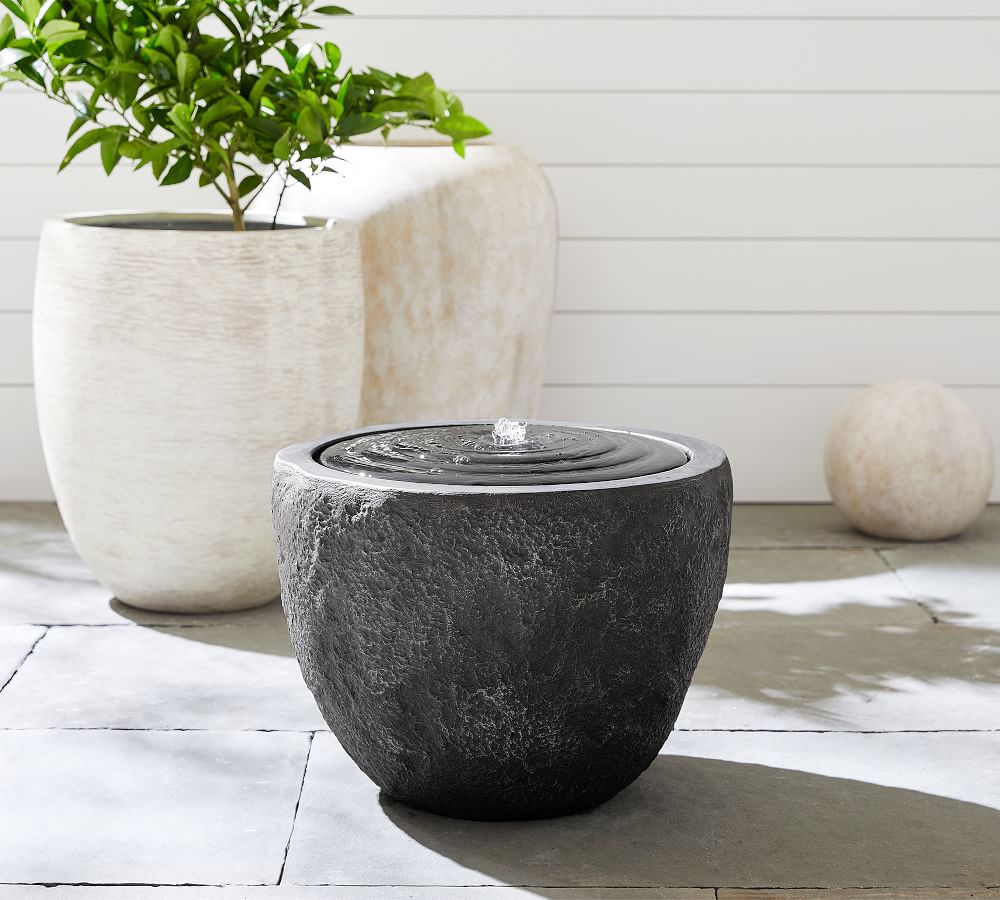 Black Stone Fountain Pottery Barn