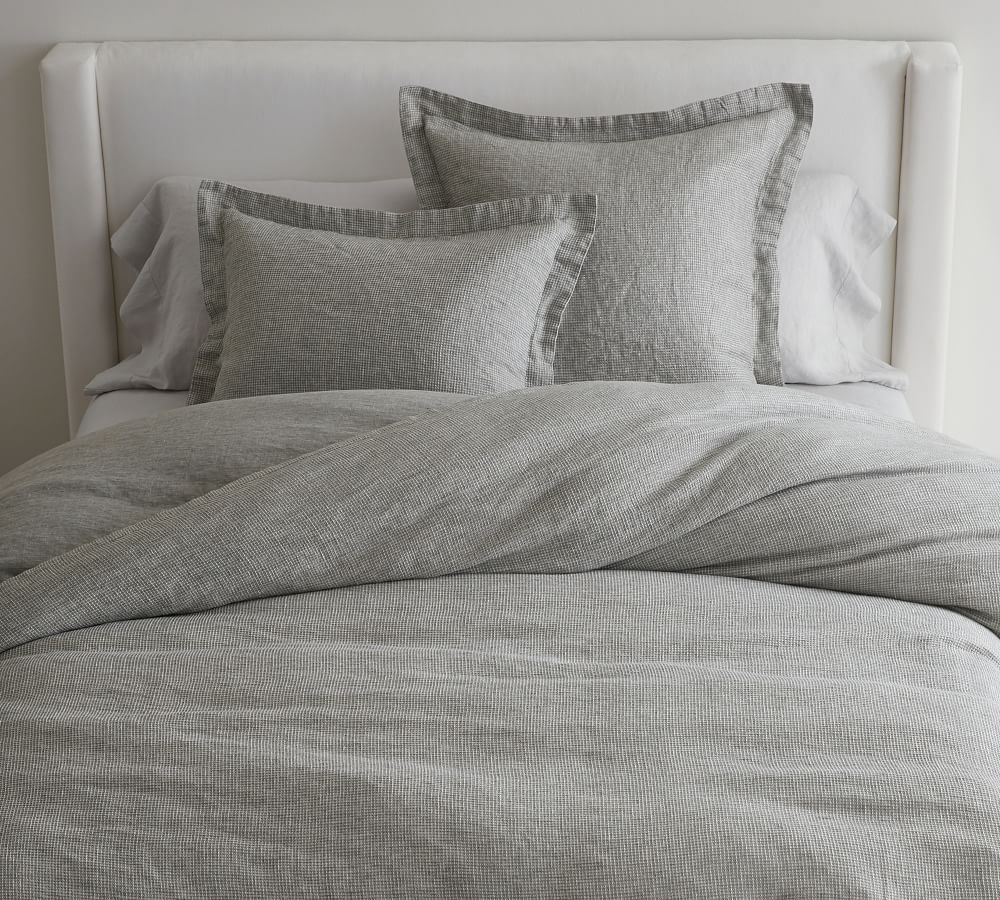 linen waffle duvet cover