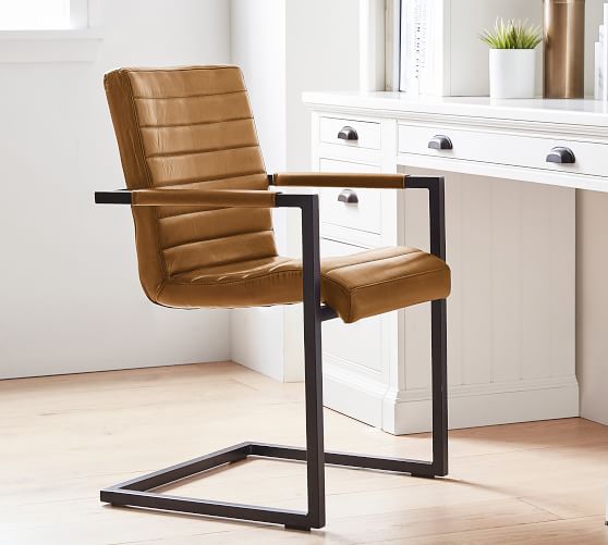 woven leather desk chair