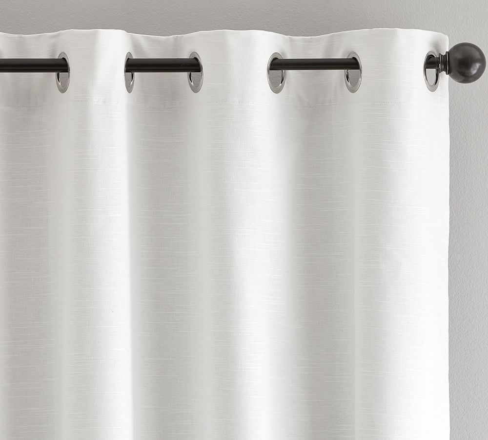 Color Block Curtain With Polished Nickel Grommet Set of 2 Pottery Barn