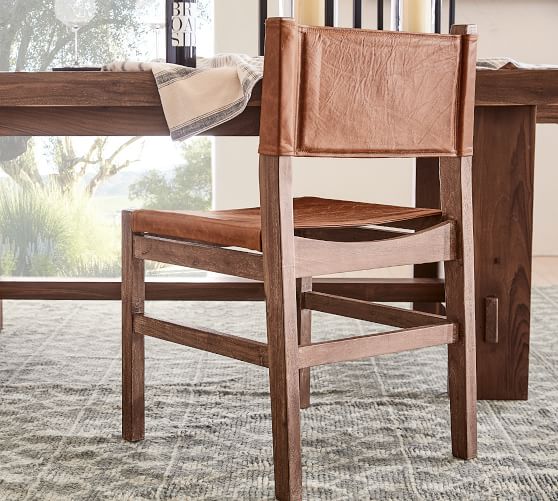 segura leather dining chair