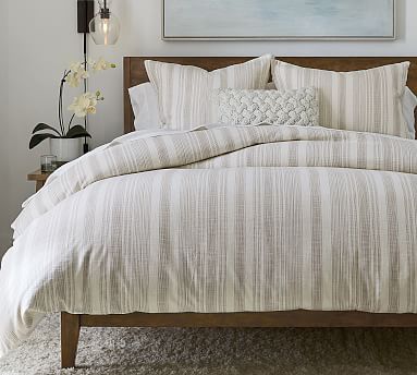 hawthorn striped cotton duvet cover