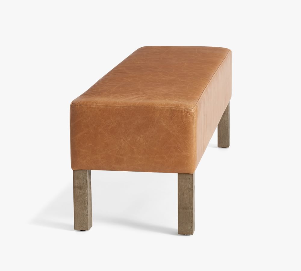 Arden Leather Bench Pottery Barn