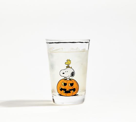 Pottery Barn Kids Snoopy Peanuts Halloween tumblers glasses set of 4 QTY avail 