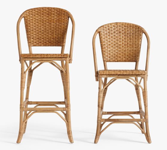 wicker seat bar chairs