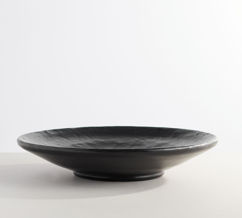 black ceramic decorative bowl