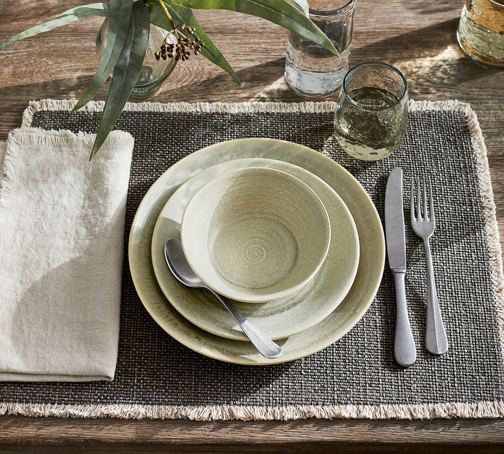 Larkin Reactive Glaze Stoneware Dinnerware Collection Pottery Barn