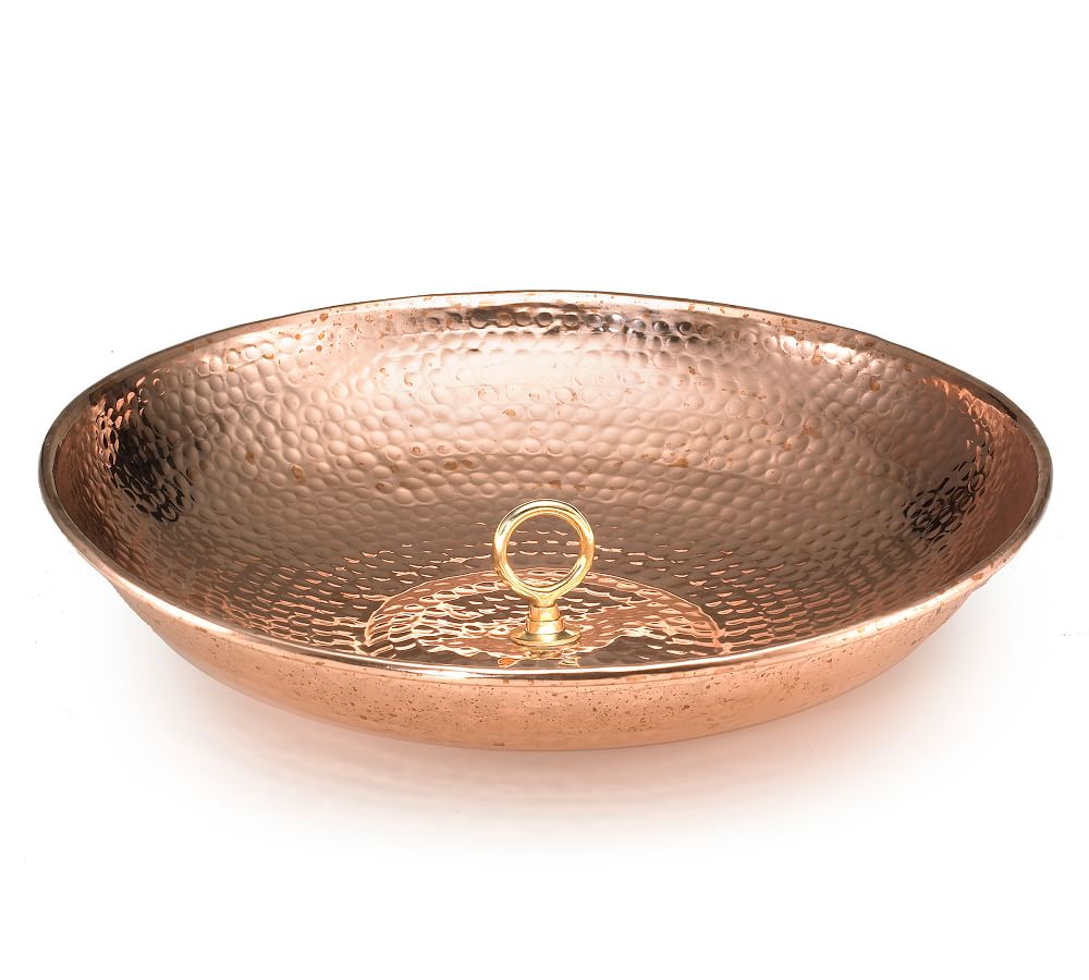 Tumbled Copper Rain Chain Basin Pottery Barn