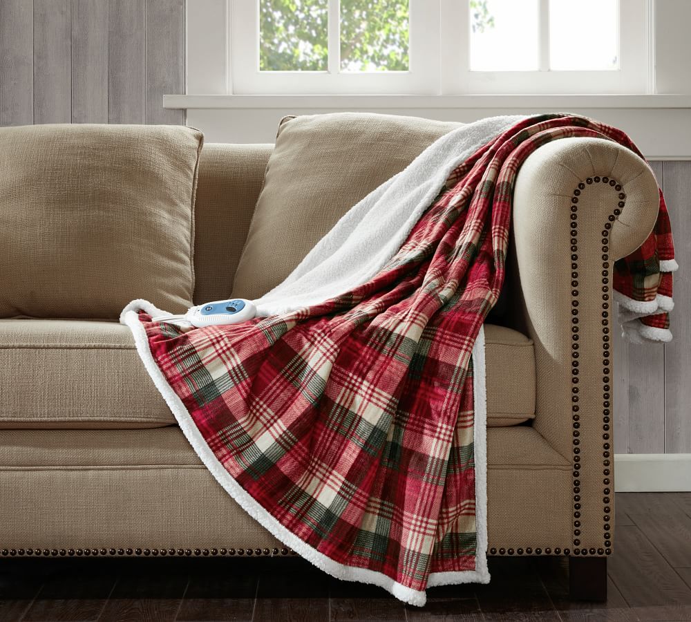 Woolrich Heated Oversized MinktoBerber Throw Pottery Barn