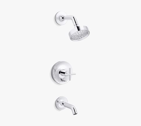 Kohler Purist® Rite-Temp® Cross Handle Pressure Balance Shower Set ...