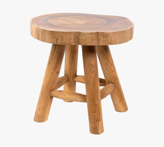 pottery barn stools wood