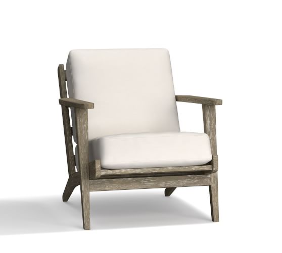 pottery barn teak lounge chair