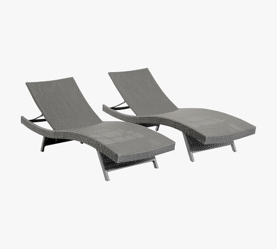 palm aire woven padded chaise lounge