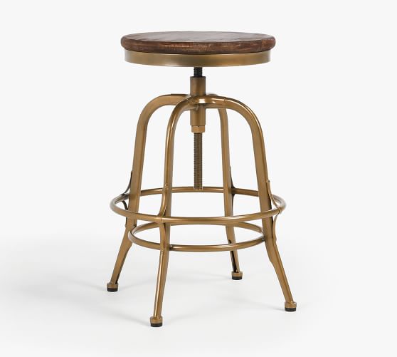 leary reclaimed wood counter stool