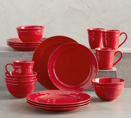 red pottery dishes