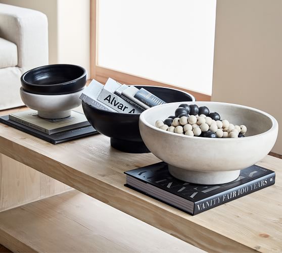 black ceramic bowl decor