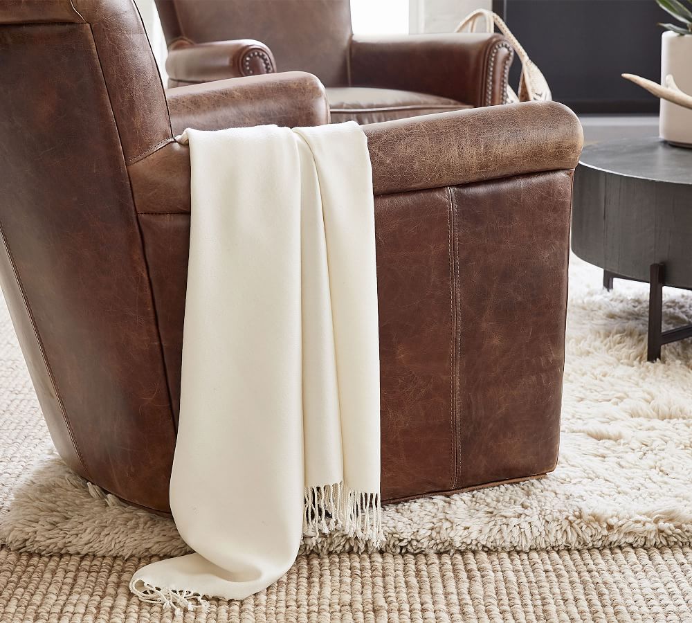 Personalized HandKnotted Fringe Throws Pottery Barn