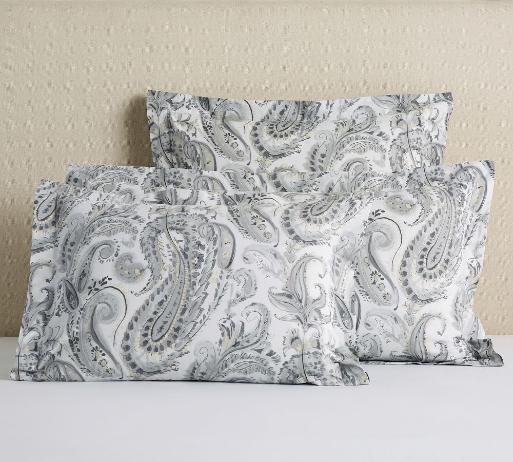 Florrie Paisley Organic Cotton Sham Pottery Barn