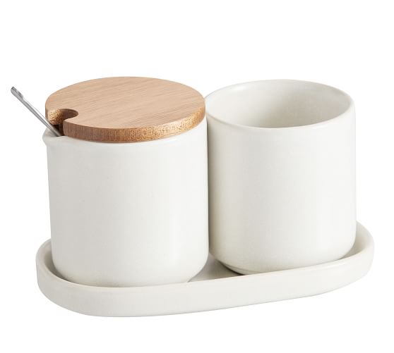 ceramic cream and sugar set