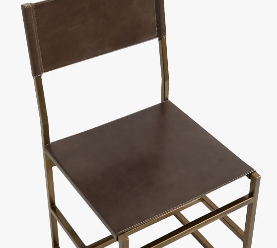 hardy leather dining chair