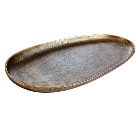 Austin Tumbled Metal Serving Bowls | Pottery Barn