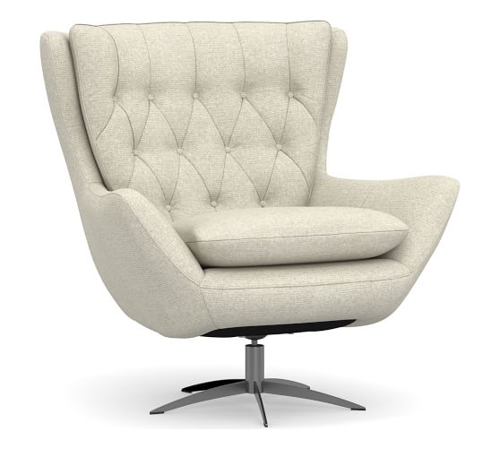 Round Oversized Swivel Chair Pottery Barn
