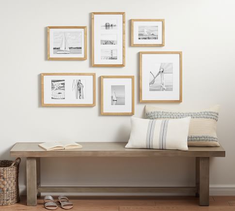 Multi-Mat Wood Gallery Assorted Frames - Set of 9 | Pottery Barn