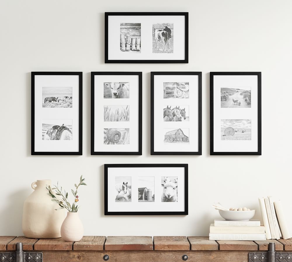 Multi-Mat Wood Gallery Tabletop Frames | Pottery Barn