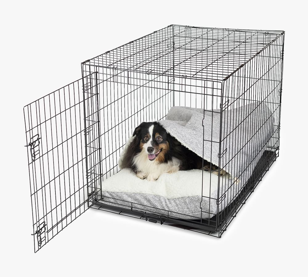Luxury Microsuede Pet Crate Bed Pottery Barn