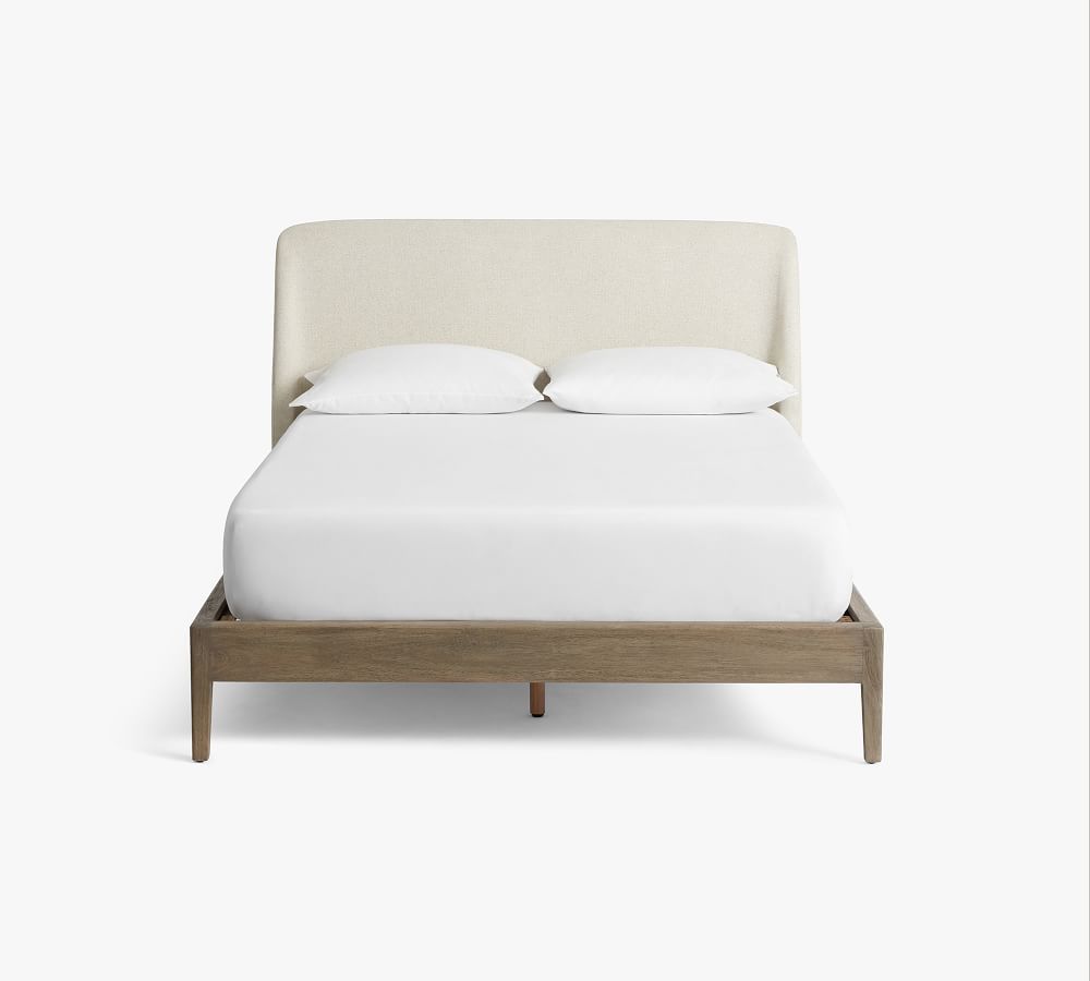 Layton Upholstered Platform Bed Pottery Barn