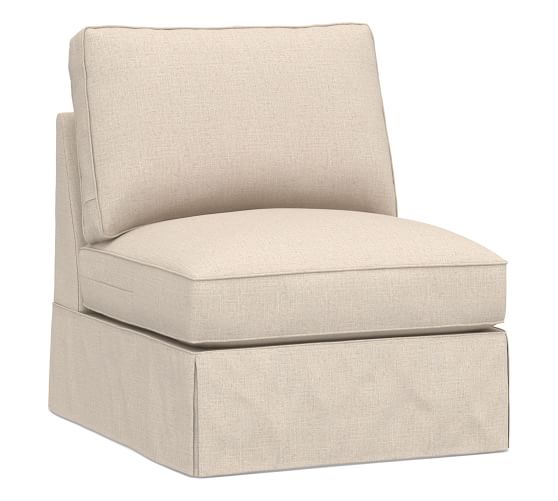 pottery barn armless chair