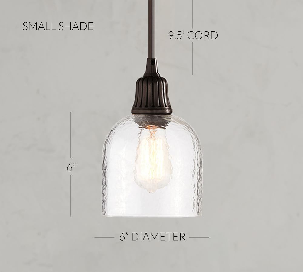 Textured Glass Pole Pendant | Pottery Barn