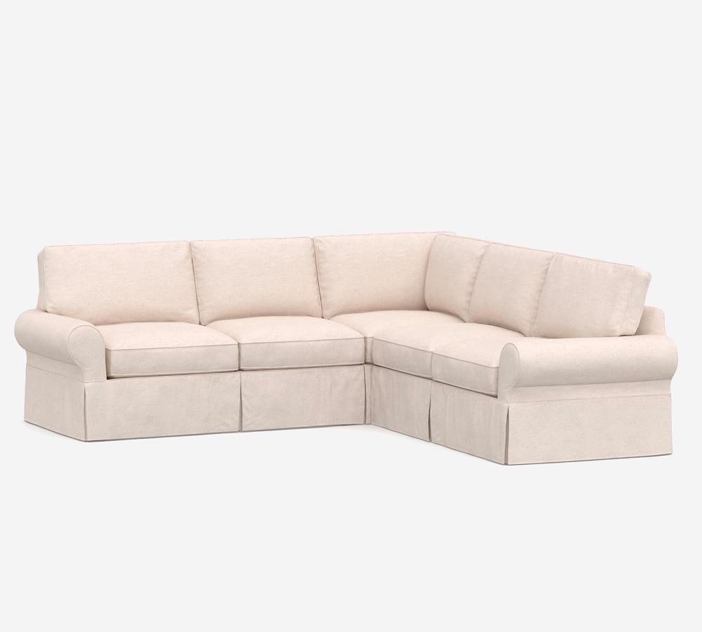 Pb Basic Slipcovered 2 Piece L Sectional Pottery Barn