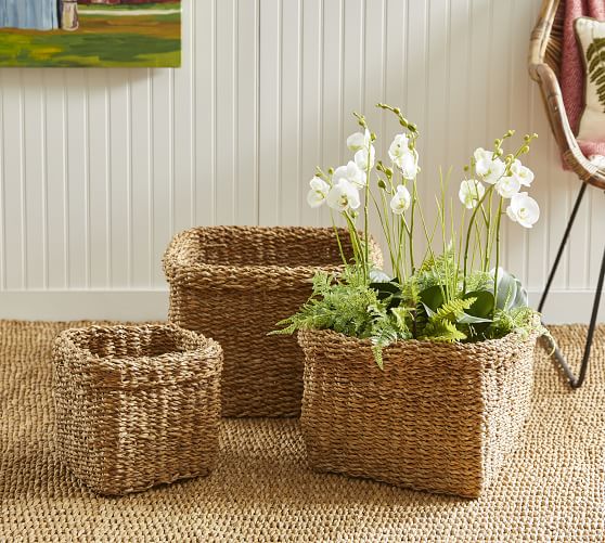Handwoven Seagrass Baskets Pottery Barn