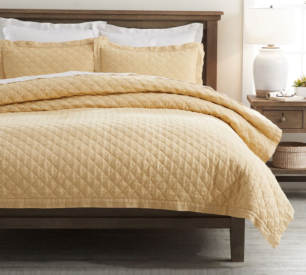 Belgian Flax Linen Diamond Quilt Pottery Barn