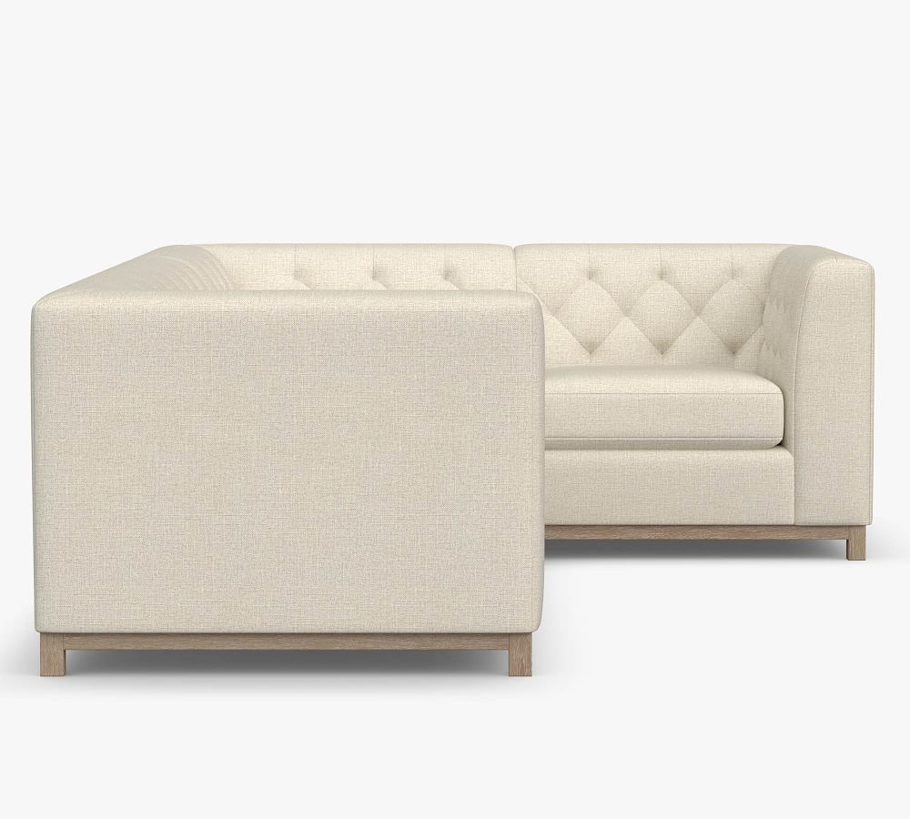 Henley Tufted Upholstered 3Piece Sectional Pottery Barn