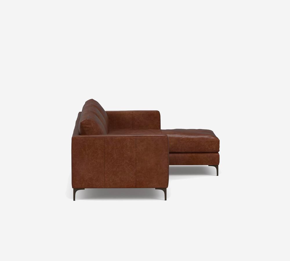 Jake Leather Sofa Chaise Sectional Pottery Barn