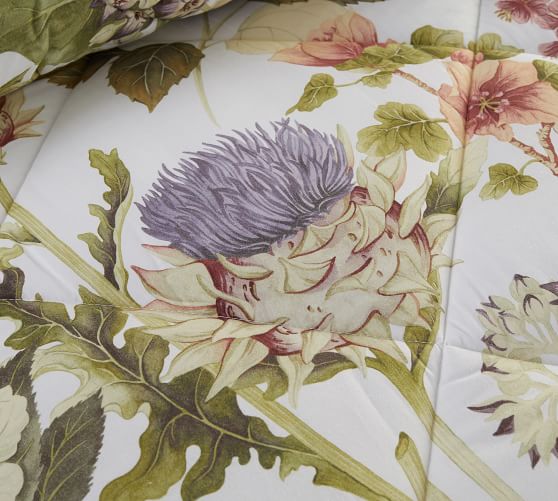 pottery barn thistle floral duvet