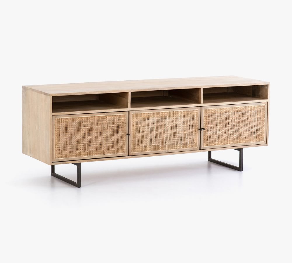 Doloures 65" Cane Media Console Pottery Barn